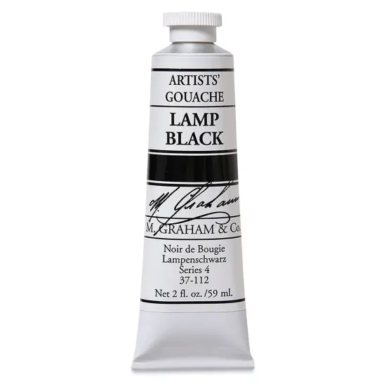 M. Graham Artists' Gouache - Lamp Black, 59 ml tube {2}