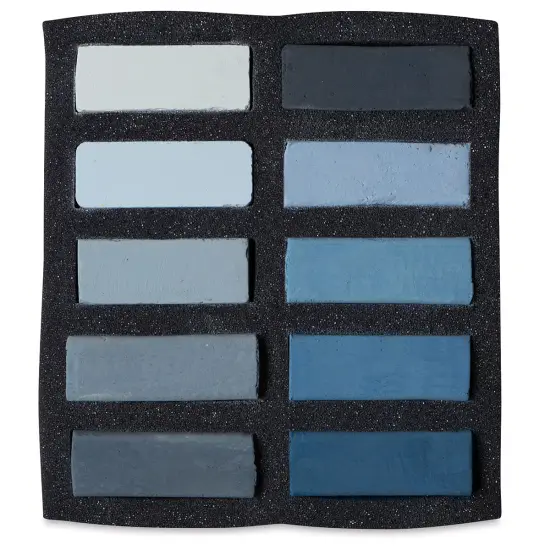 Art Spectrum Extra Soft Square Pastels - Cool Greys, Set of 10 {2}