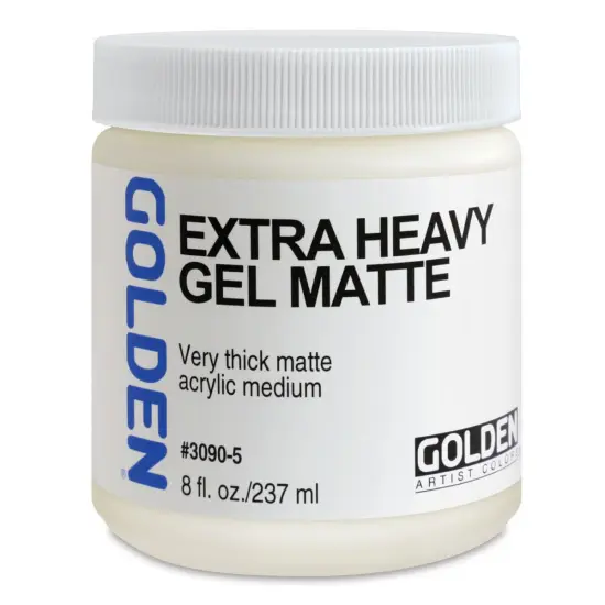 Golden Extra Heavy Acrylic Gel Medium - Matte, 8 oz jar {2}
