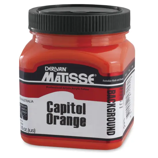 Matisse Background Colors Acrylic Paint - Capitol Orange, 250 ml {1}