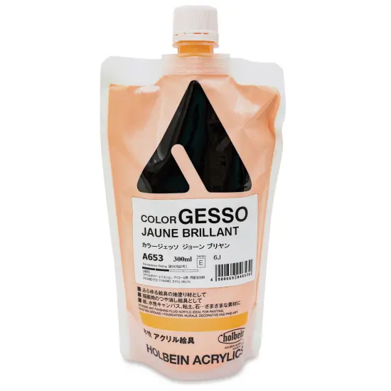 Holbein Acryla Gesso - Jaune Brilliant, 300 ml pouch {1}