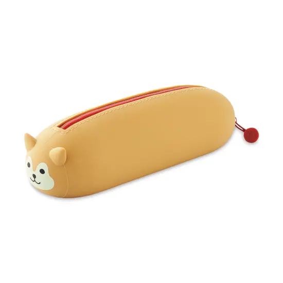 PuniLabo Lying Down Zipper Pouch - Shiba Dog {1}