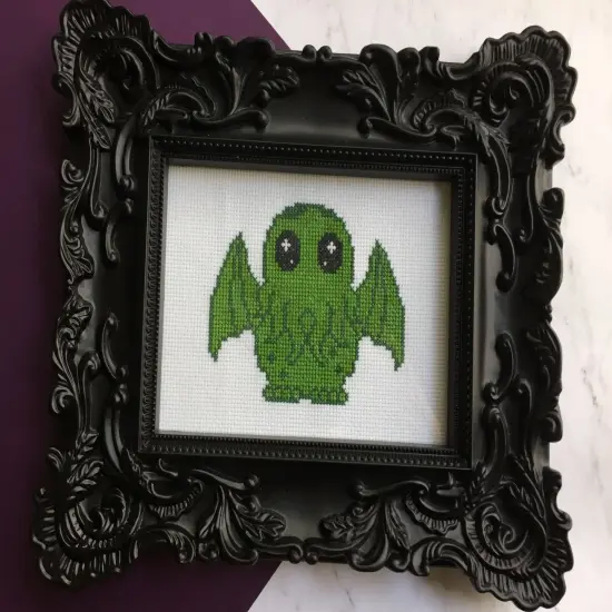 Cute Cthulhu Counted Cross Stitch DIY KIT Intermediate {2}