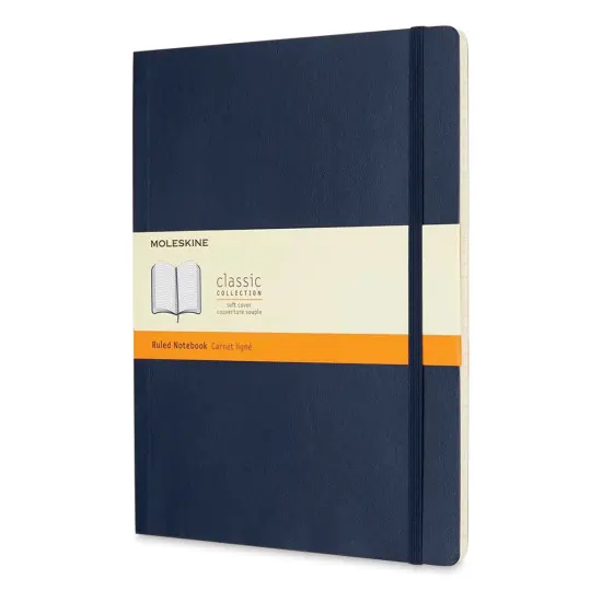 Moleskine Classic Soft Cover Notebook - Sapphire Blue, Ruled, 9-3/4" x 7-1/2" {1}
