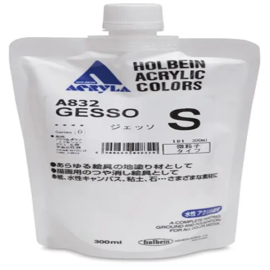 Holbein Acryla Gesso - Smooth Texture, White, 300 ml pouch {1}