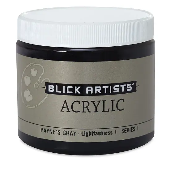 Blick Artists' Acrylic - Payne's Gray, 16 oz jar {2}