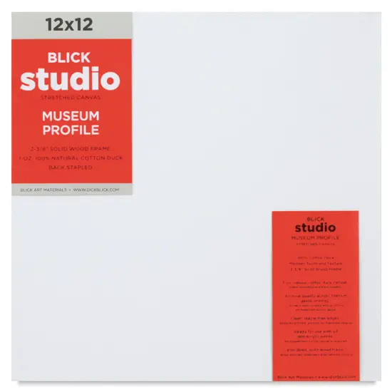 Blick Studio Stretched Cotton Canvas - Museum Profile, 12" x 12" {1}