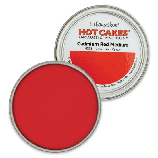 Enkaustikos Hot Cakes Encaustic Paint - Cadmium Red Medium, 45 ml tin {1}