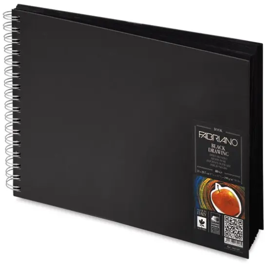 Fabriano Sketchbook - 8-1/4" x 11-3/4", Black, Hardcover {1}