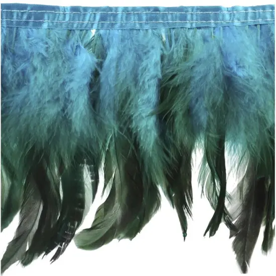 Belagio Feather Trim, 9" Wide, 10-Yard Bolt, Teal {1}