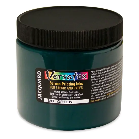 Jacquard Versatex Screen Printing Ink - Green, 16 oz jar {1}