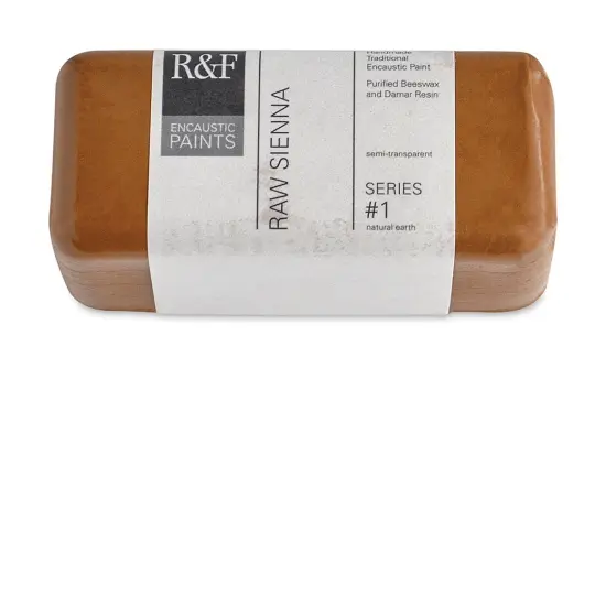 R&F Encaustic Paint Block - Raw Sienna, 104 ml block {1}