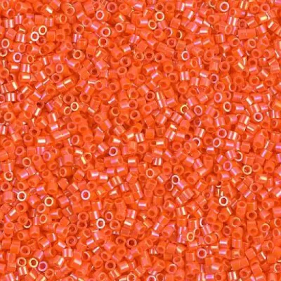 Miyuki Delica Bead 15/0, DBS0161, Opaque Orange AB {1}