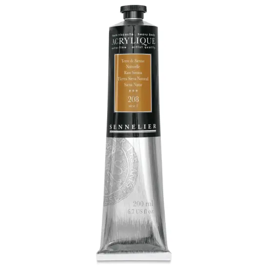 Sennelier Extra-Fine Artist Acryliques - Raw Sienna, 200 ml tube {1}