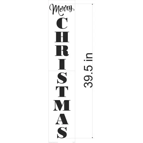 39.5-Inch Merry Christmas Wall Stencil | 3810 by Designer Stencils | Word & Phrase Stencils | Reusable Art Craft Stencils for Painting on Walls, Canvas, Wood | Reusable Plastic Paint Stencil for Home Makeover | Easy to Use & Clean Art Stencil {2}