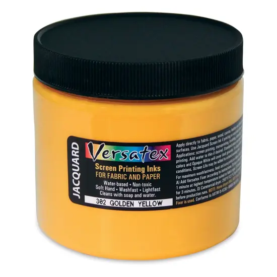 Jacquard Versatex Screen Printing Ink - Golden Yellow, 16 oz jar {1}