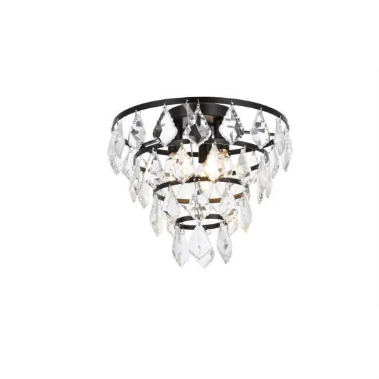 Ella 12 inch flush mount in black {3}