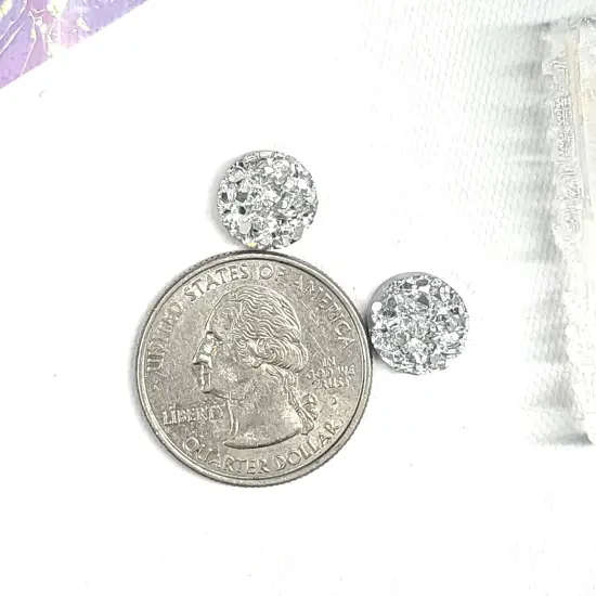 Druzy Circle Chunky Earring Silicone Mold 10MM {4}