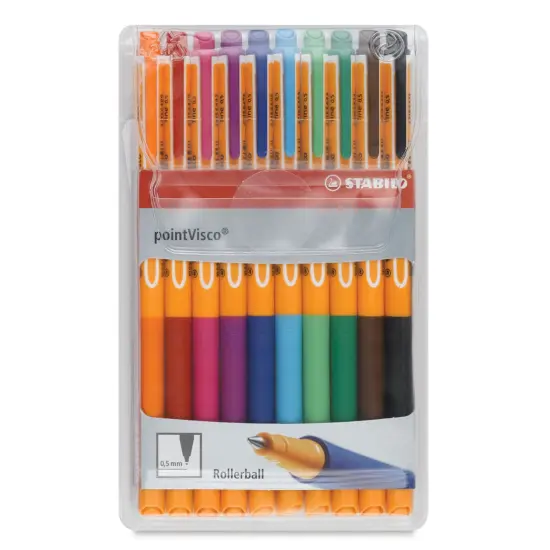 Stabilo Point Visco Pen Set - Assorted Colors, Wallet, Set of 10 {1}