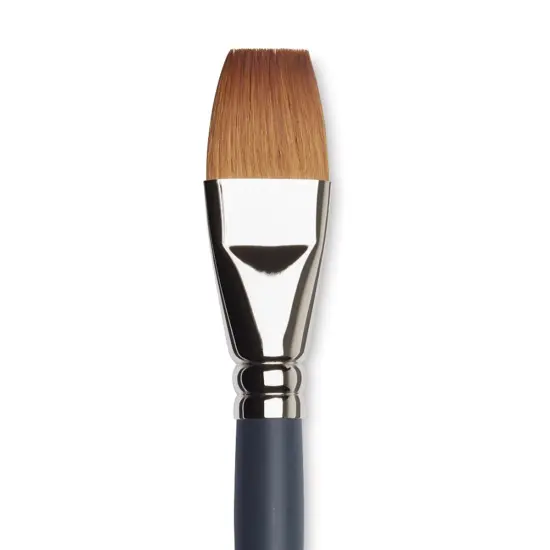 Winsor & Newton Professional Watercolor Synthetic Sable Brush - One Stroke, Size 1", Short Handle {1}