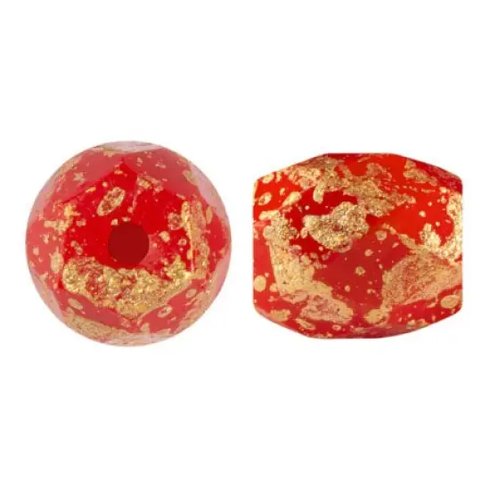 Baros Par Puca&reg; Czech glass bead, Frost Cherry Splash, 10 grams {1}