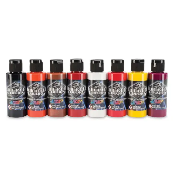 Createx Wicked Colors Airbrush Color - 2 oz, Set of 8, Kent Lind Warm {1}