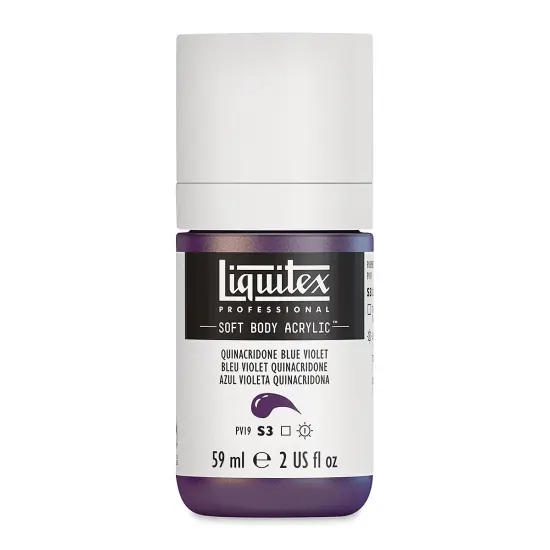 Liquitex Soft Body Artist Acrylics - Quinacridone Blue Violet, 59 ml bottle {2}