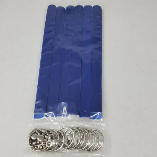 Blank Leather Keyrings 12 Pack &ndash; Pre-Cut Blanks with Hardware for Hot, Foil Stamping & Engraving Royal blue {2}