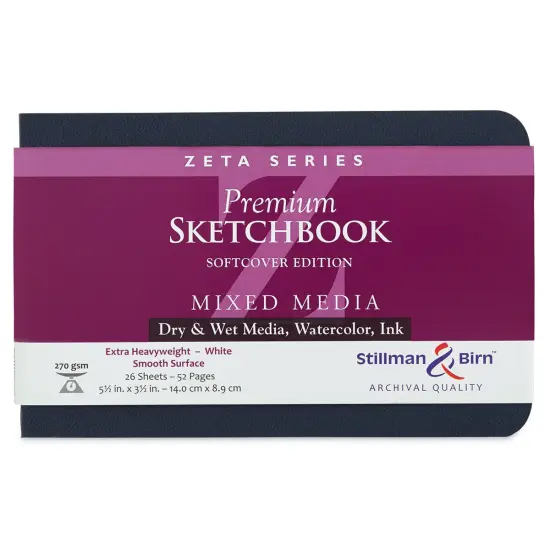 Stillman & Birn Zeta Series Softcover Sketchbook - 3-1/2" x 5-1/2", Landscape {1}