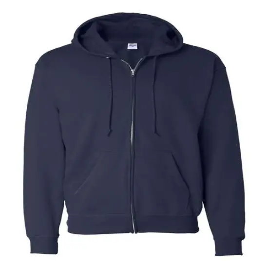 Hanes&reg; Ecosmart Full Zip Hooded Sweatshirt Navy {1}
