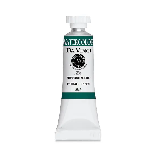 Da Vinci Artists' Permanent Watercolor - Phthalo Green, 15 ml tube {1}