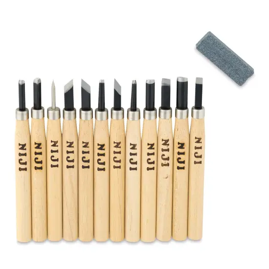 Yasutomo Niji Woodcarving Knives - Set of 12 {1}