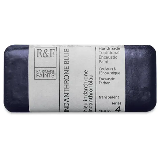 R&F Encaustic Paint Block - Indanthrone Blue, 104 ml, Block {1}