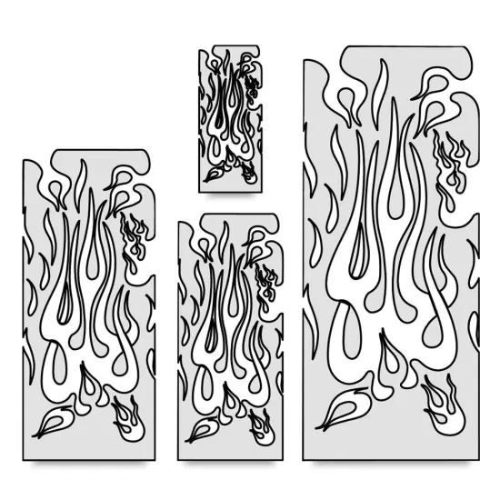 Iwata Artool Freehand Template - Flame Master the Multiple {2}