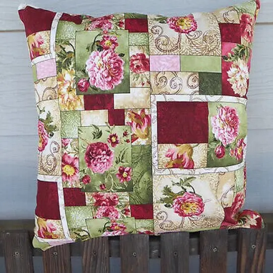 Love's Primrose Pillow Cover 18in Square Cotton Fabric and Made by Sue {1}