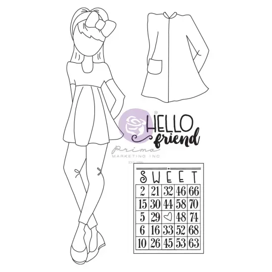 Prima Marketing Inc Prima Marketing Julie Nutting Doll Stamp - Amberly 655350913250 {1}