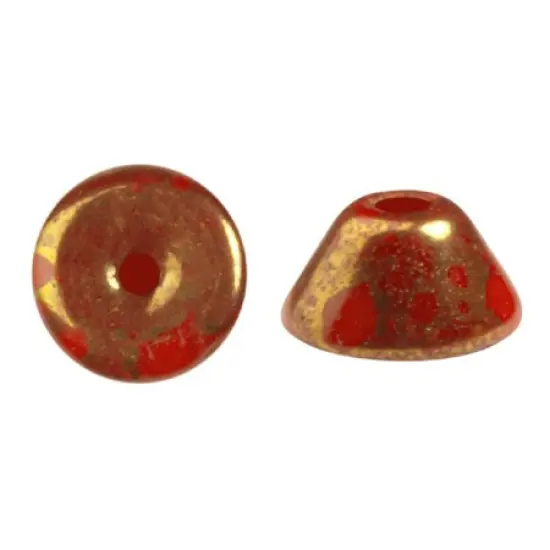 Konos Par Puca&reg; Czech glass bead, Frost Cherry Bronze, 10 grams {1}