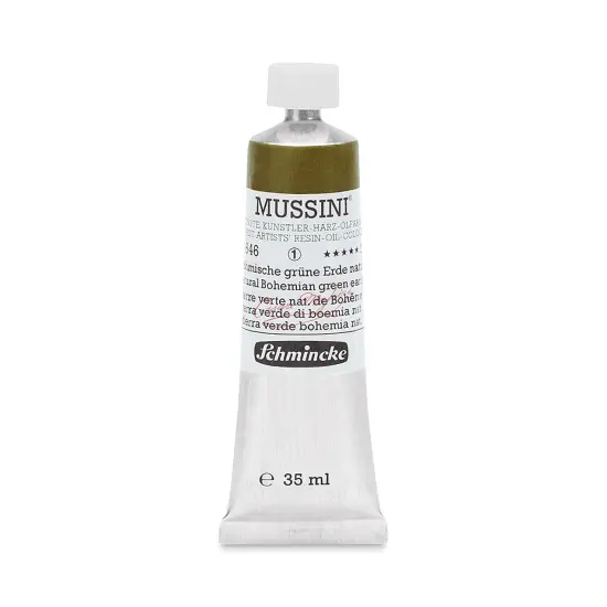 Schmincke Mussini Oil Color - Natural Bohemian Green Earth, 35 ml tube {1}