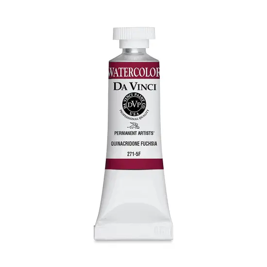 Da Vinci Artists' Permanent Watercolor - Quinacridone Fuchsia, 15 ml tube {1}