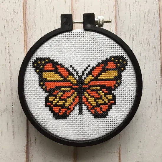 Butterfly Bug Counted Cross Stitch DIY KIT Beginner {1}