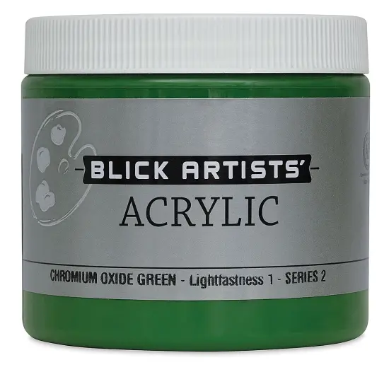 Blick Artists' Acrylic - Chromium Oxide Green, 16 oz jar {2}