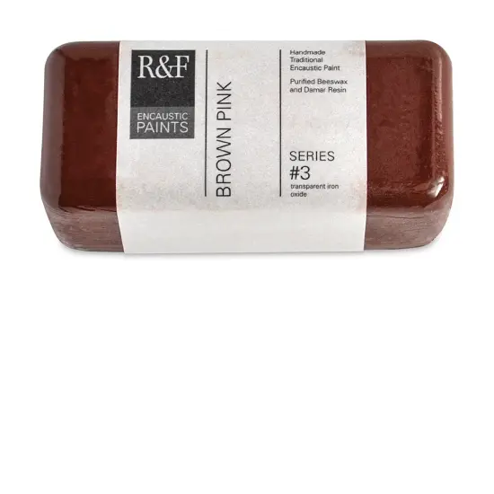 R&F Encaustic Paint Block - Brown Pink, 104 ml block {1}
