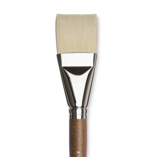 Winsor & Newton Artists' Oil Synthetic Hog Brush - Bright, Size 20, Long Handle {1}