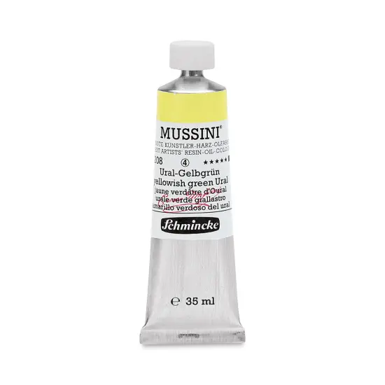 Schmincke Mussini Oil Color - Yellowish Green Ural, 35 ml tube {1}
