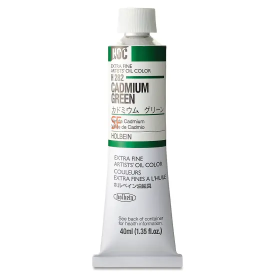 Holbein Artists' Oil Color - Cadmium Green, 40 ml tube {2}