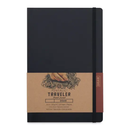 Pentalic Traveler Draw Pocket Journal - 9" x 6", 120 pages {2}