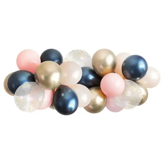 Balloon Garland - Navy & Pink {1}