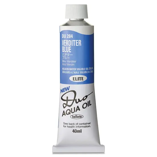 Holbein Duo Aqua Water Soluble Oils - Verditer Blue, 40 ml tube {1}
