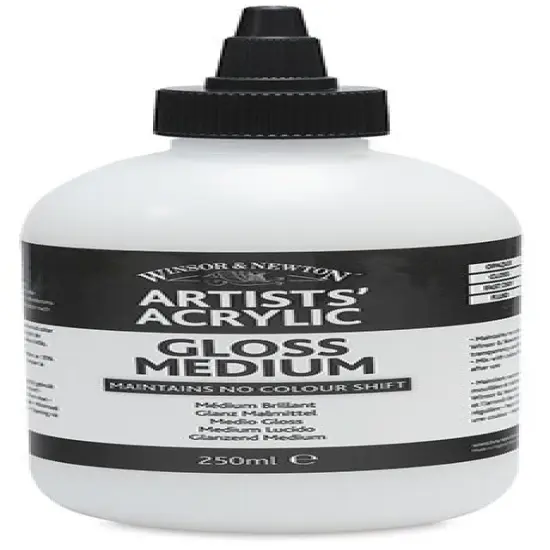 Winsor & Newton Artists' Acrylic Medium - Gloss, 250 ml bottle {1}