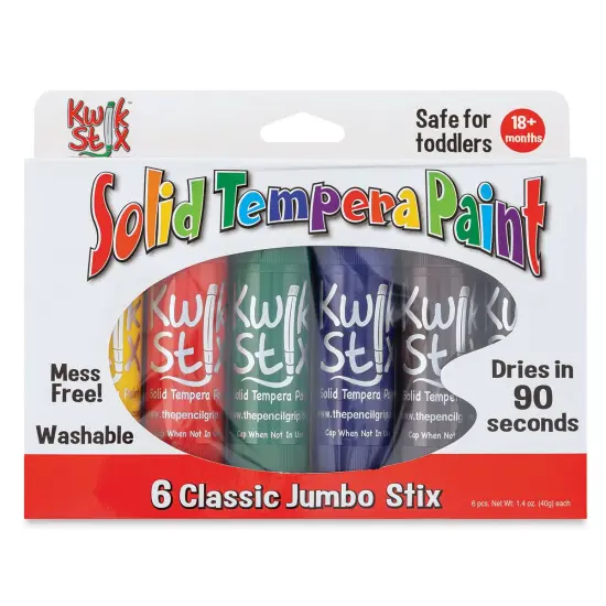 Kwik Stix Tempera Paint - Set of 6, Jumbo Stix, Classic Colors {1}